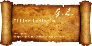 Giller Ladiszla névjegykártya